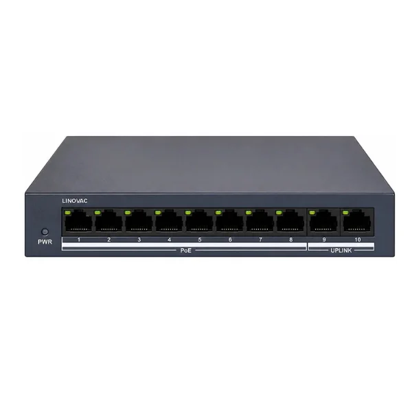 Hikvision DS-3E0110MP-E/M Unmanaged PoE Switch 8 Port Fast Ethernet