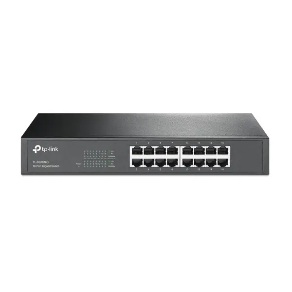 TP-Link TL-SG1016D Desktop/Rackmount Unmanaged Switch, 16-Port Gigabit 10/100/1000Mbps
