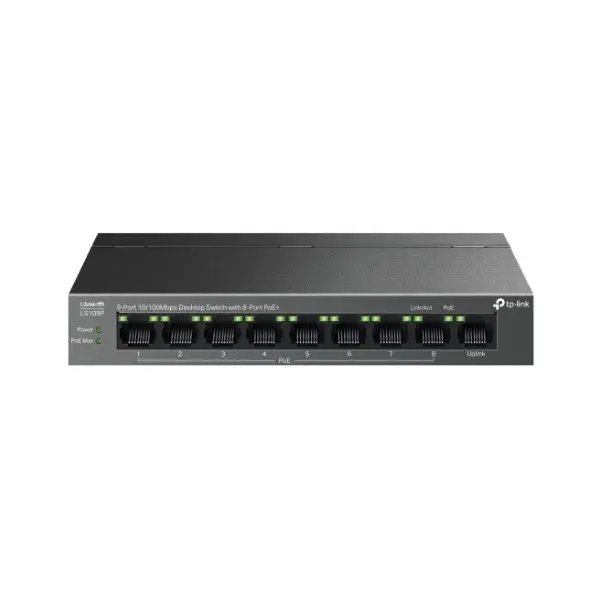 TP-Link ​LS109P PoE+ Switch, 9-Port 10/100Mbps