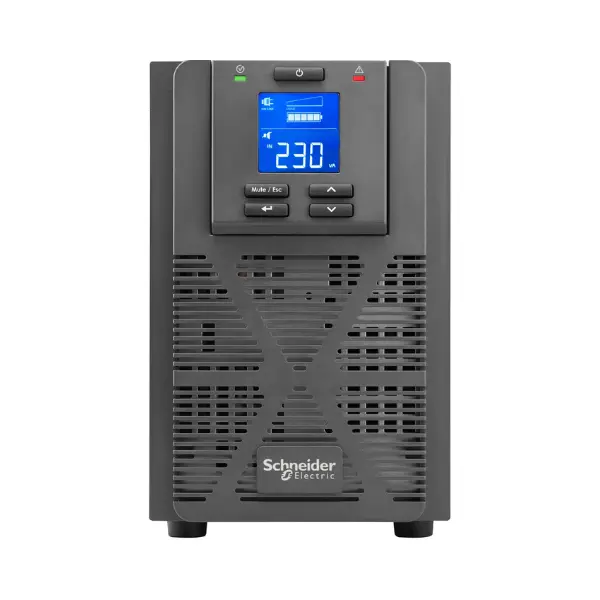 Schneider SRVS2KI On-Line Easy UPS, 2000VA/1600W, 1 Ph, Tower, 230V, 4x IEC C13 outlets, Intelligent Card Slot, LCD