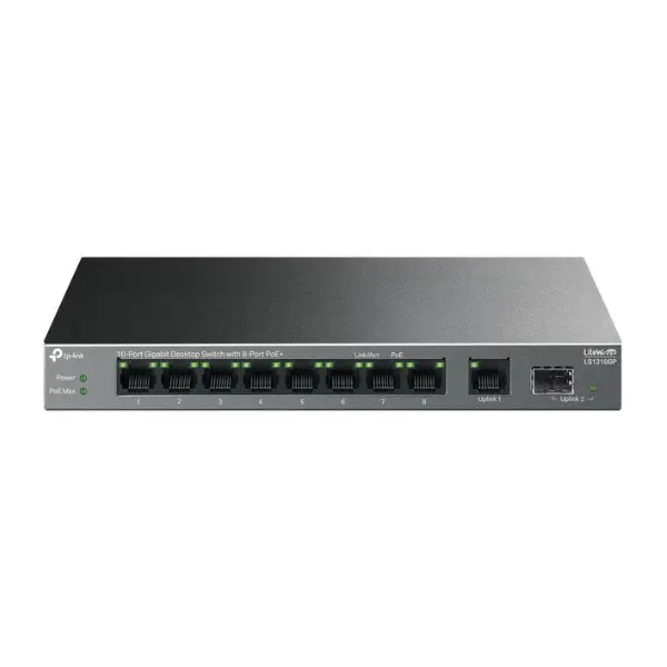 TP-Link LS1210GP Desktop PoE+ Switch, 10-Port Gigabit Ethernet