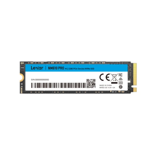 Lexar NM610 PRO 500GB M.2 2280 PCIe Gen3x4 NVMe SSD