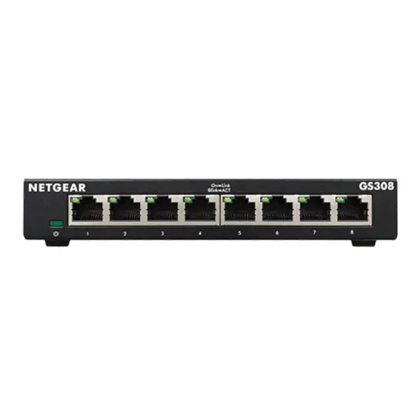 Netgear GS308 Unmanaged Desktop Switch 8-Port Gigabit Ethernet