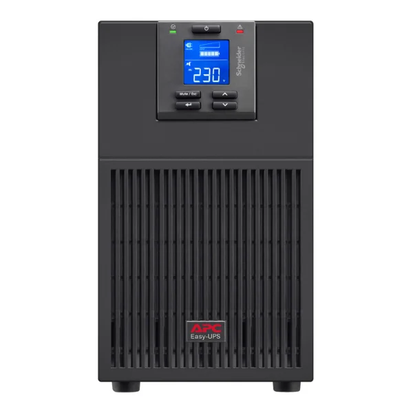 APC SRV3KI-E On-Line Easy UPS, 3000VA/2700W, Tower, 230V, 6x IEC C13 + 1x IEC C19 outlets, Intelligent Card Slot, LCD