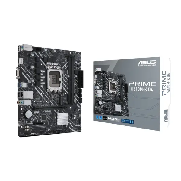 Asus Prime H610M-K D4 LGA1700 DDR4 mATX Motherboard