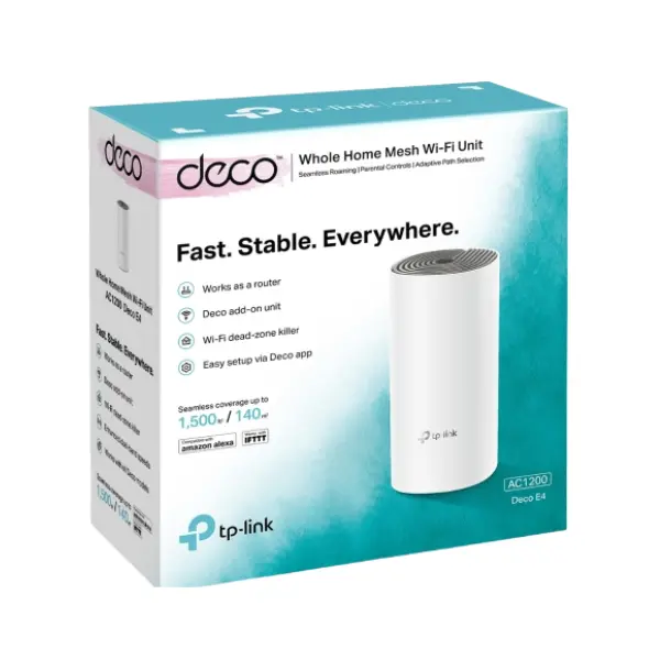TP-Link Deco E4 Whole Home Mesh Wi-Fi System, AC1200, 1-Pack