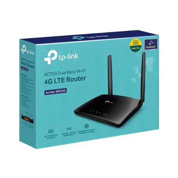 TP-Link Archer MR200 Dual Band 4G LTE Wireless Router, AC750