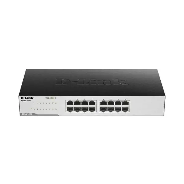 D-Link DGS-F1016 Unmanaged Switch, 16 Port Gigabit 10/100/1000 Mbps