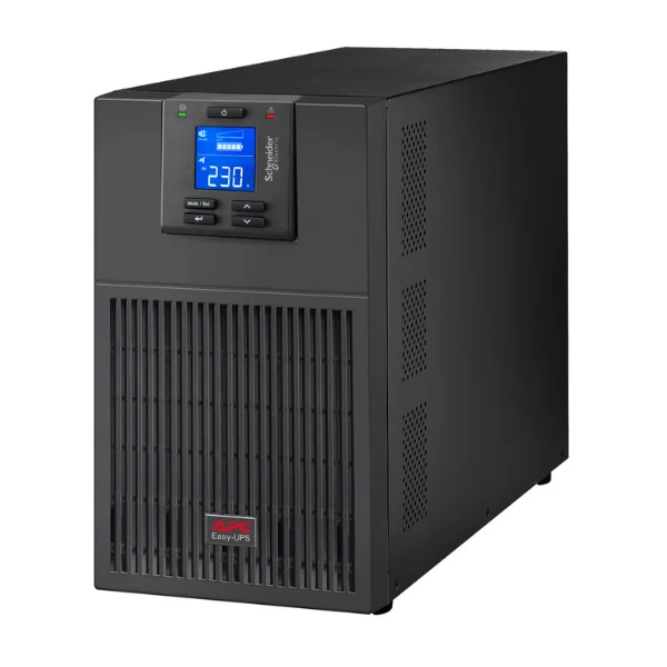 APC SRV3KI-E On-Line Easy UPS, 3000VA/2700W, Tower, 230V, 6x IEC C13 + 1x IEC C19 outlets, Intelligent Card Slot, LCD
