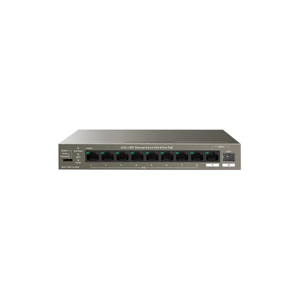 Tenda TEG1110PF-8-102W Unmanaged PoE Switch, 9 Port Gigabit Ethernet + 1SFP