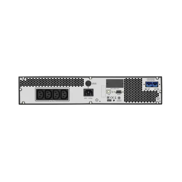 APC SRV2KRILRK Easy On-Line UPS, 2000VA/1600W, 230V, 4x IEC C13 outlets, Intelligent Card Slot, LCD, Extended runtime, W/ rail kit, Rackmount 4U
