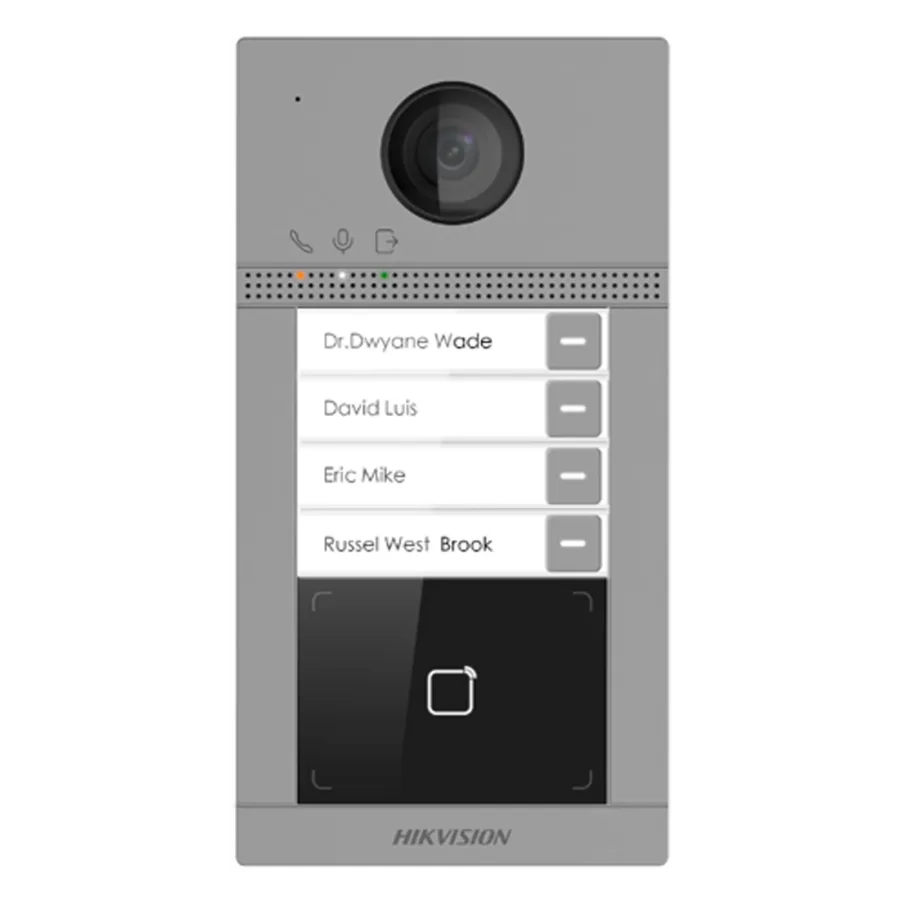 وحدة إنتركم فيديو IP خارجية بأربعة أزرار هيكفيجن DS-KV8413-WME1(B)