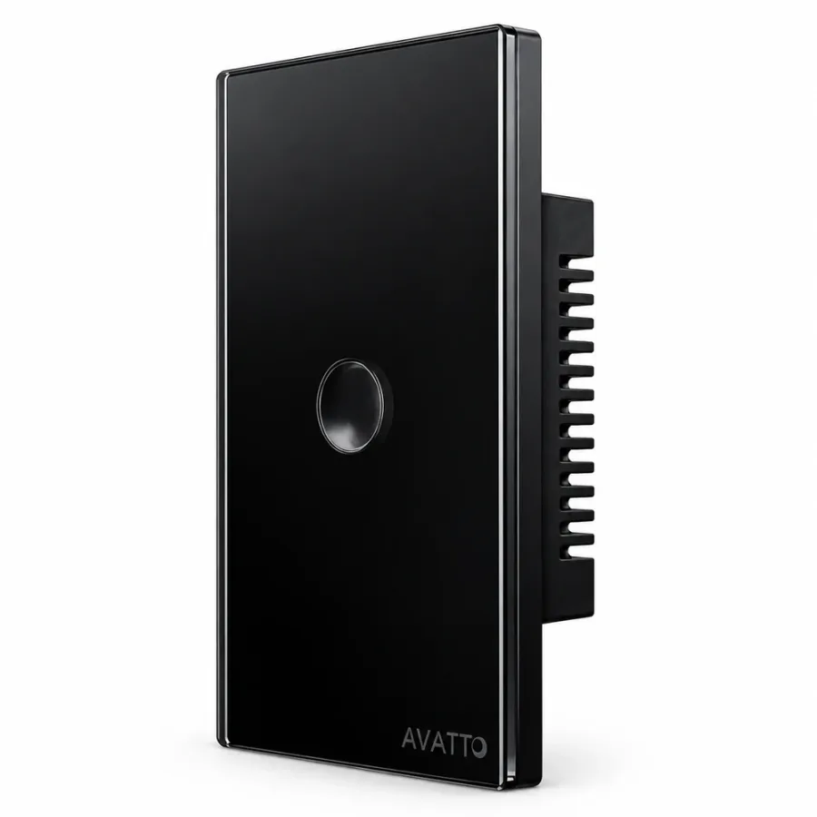 AVATTO مفتاح إضاءة زجاجي بأزرار دائرية قناة واحدة
